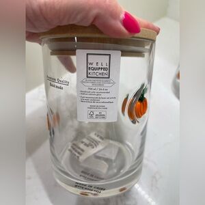 24 ounce glass pumpkin canister